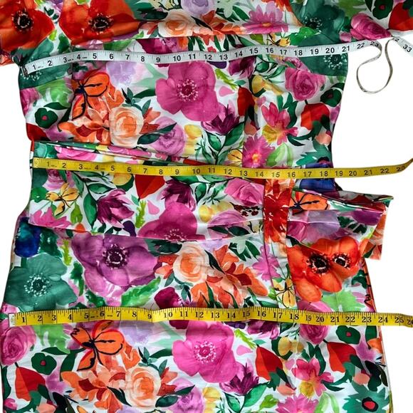 Plus Size Cocktail Dress 1X Retro 60s Style Semi Formal 16W Fall Floral Eshakti - Picture 11 of 11